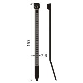 150 x 7,6 mm kötegelő szalag (100 db)