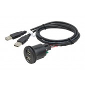 2x USB aljzat kábellel