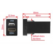 HDMI / USB csatlakozó Toyotahoz