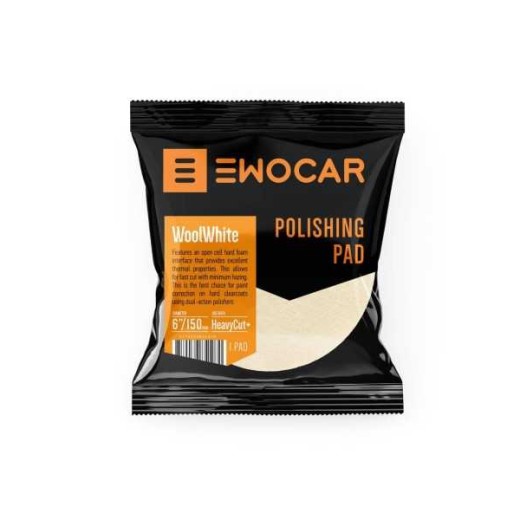 Ewocar WoolWhite Aggressive Wool Pad 140/125 mm polírozókorong