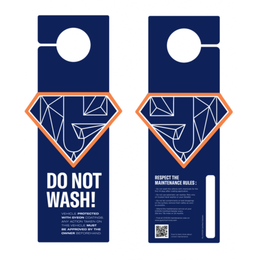 Gyeon Hanger lógó figyelmeztetés