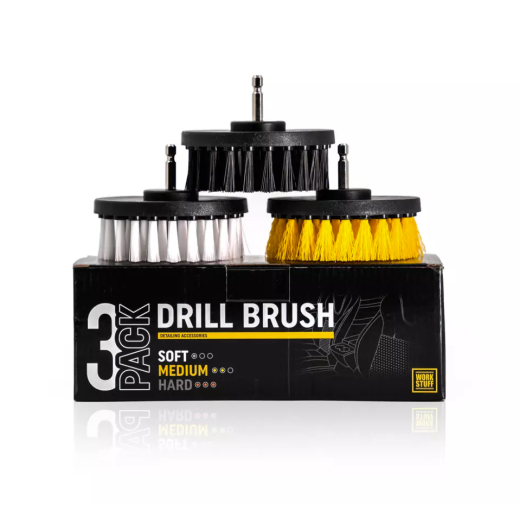 Work Stuff Drill Brush 3-Pack tisztító kefék fúrógéphez