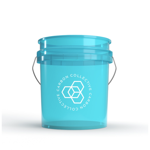 Carbon Collective 13L Detailing Wheel Bucket - Clear Teal vödör
