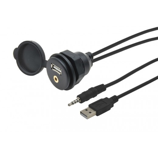 USB / JACK 4 pólusú aljzat kábellel