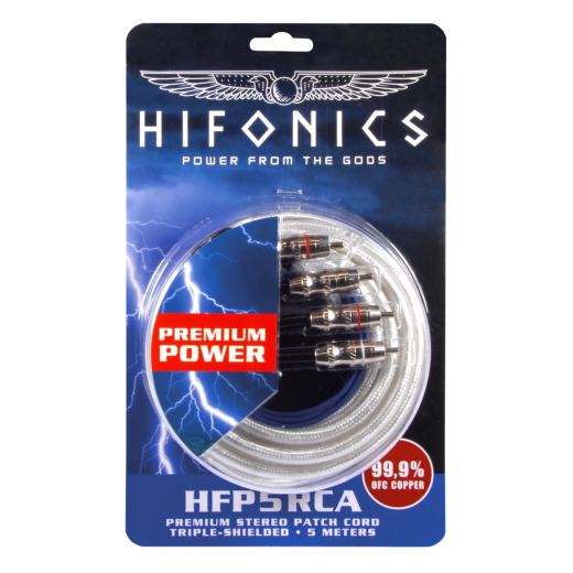 Hifonics HFP5RCA jelkábel