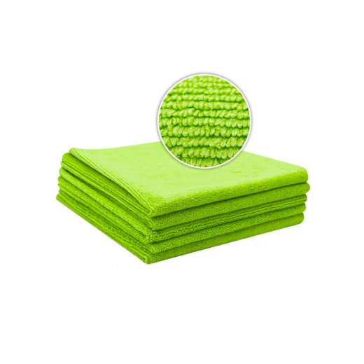 Liquid Elements All-Purpose Green Microfiber Cloth Value Set of 5 - 310 GSM 40 x 40 cm