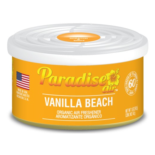 Paradise Air Organic Air Freshener Vanilla Beach - Vanília (42 g) illatosíta