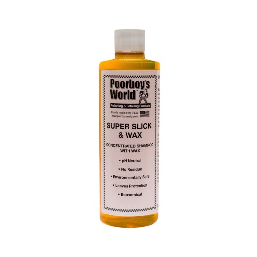 Poorboy's Super Slick & Wax autósampon viasszal  (473 ml)
