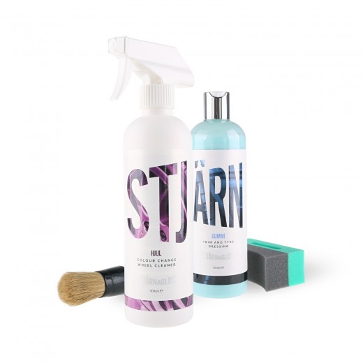 Stjärnagloss alufelni tisztító és gumiabroncs védő készlet