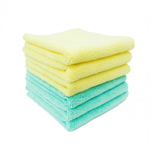 Purestar Two Face Buffing Towel Yellow/Mint Set mikroszálas kendő szett
