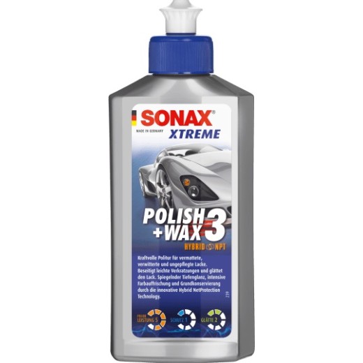 Sonax Xtreme Polish & Wax 3 Hybrid NPT polírozó matt lakkhoz - 250 ml