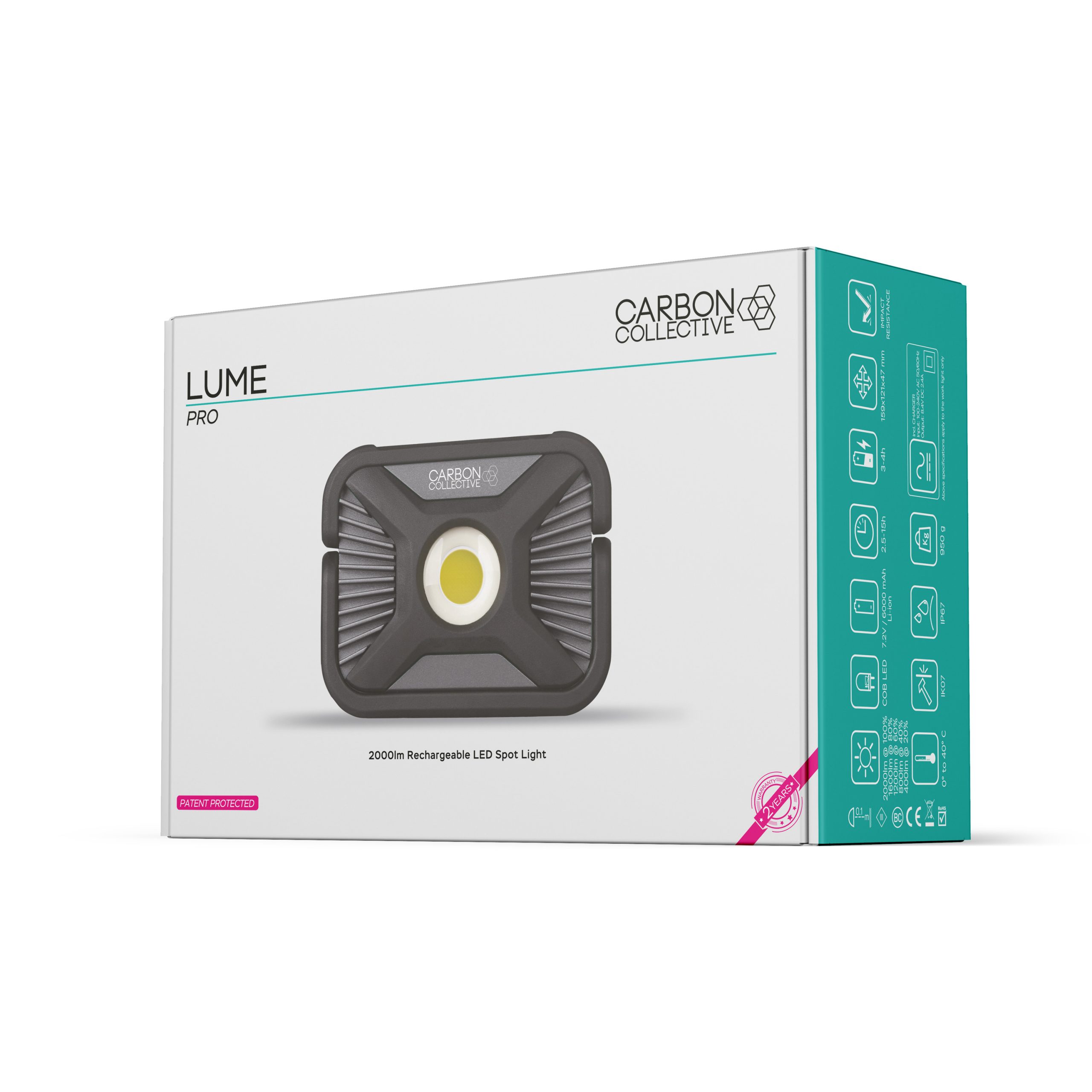 Carbon Collective Rechargeable Heavy Duty Spot Light – LUME Pro lámpa