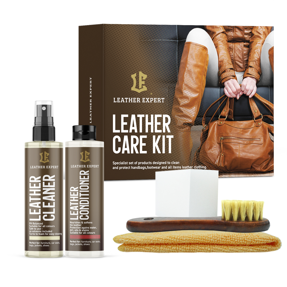 Leather Expert - Leather Handbag Care Kit kis autókozmetikai szett bőrre