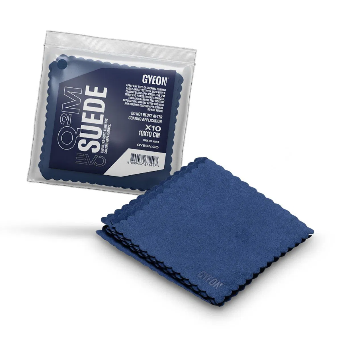 Gyeon Q2M Suede EVO 10-Pack mikroszálas applikációs törlőkendők (10 × 10 cm)