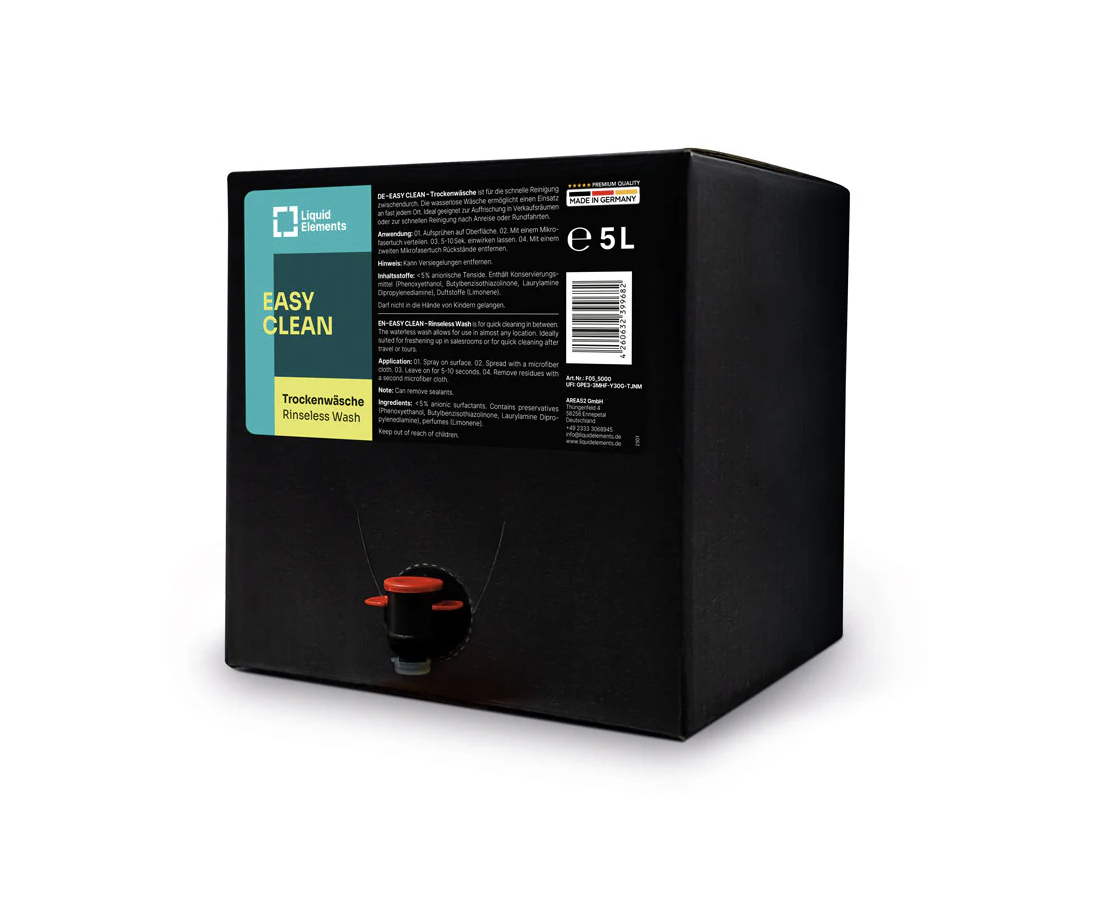 Öblítés nélküli külső tisztítószer Liquid Elements száraz ruhákhoz "EASY CLEAN" (5 l)