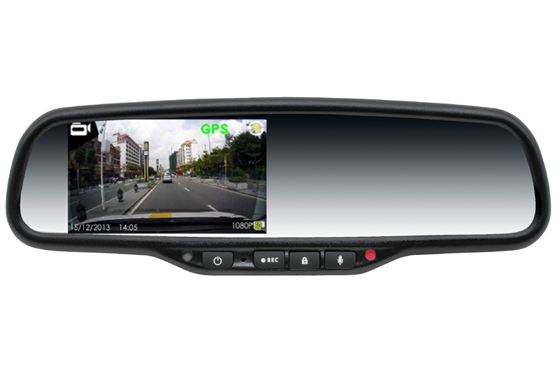 HD DVR kamera felvétellel és 4,3- os monitorral a visszapillantó tükörben HV-043LA