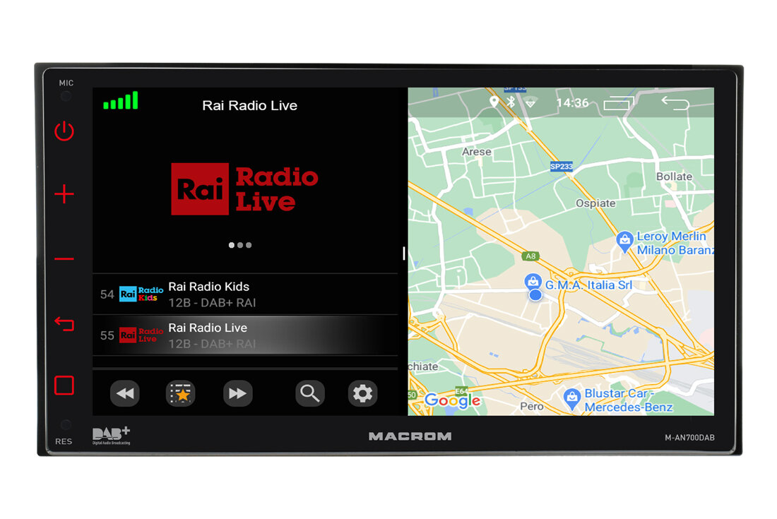 Macrom M-AN700DAB autórádió
