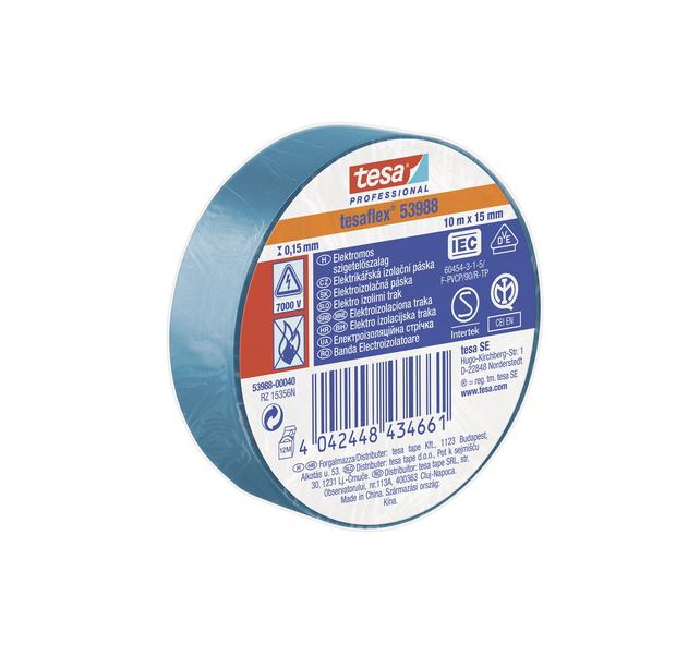 Tesa 53988 PVC 19/20 kék szigetelőszalag