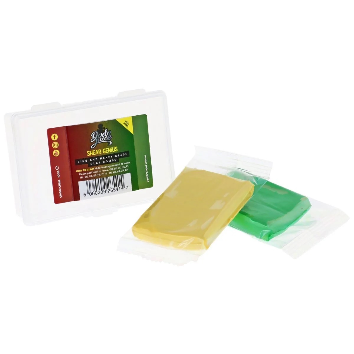 Dodo Juice Shear Genius Fine and Heavy Grade Clay Combo (2 × 50 g)
