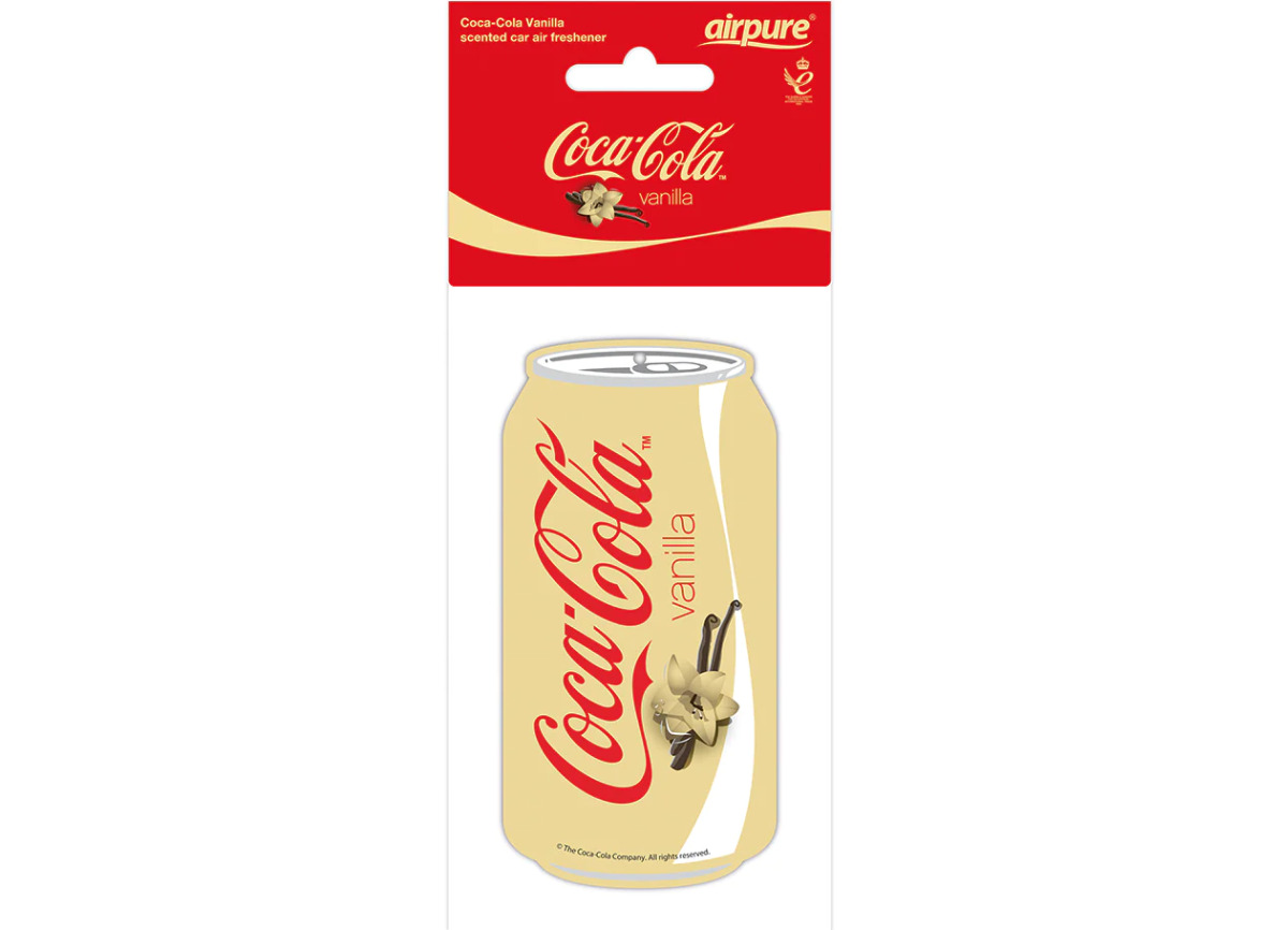 Airpure Coca-Cola függő illatú légfrissítő, Coca Cola vanília illat - dobozos