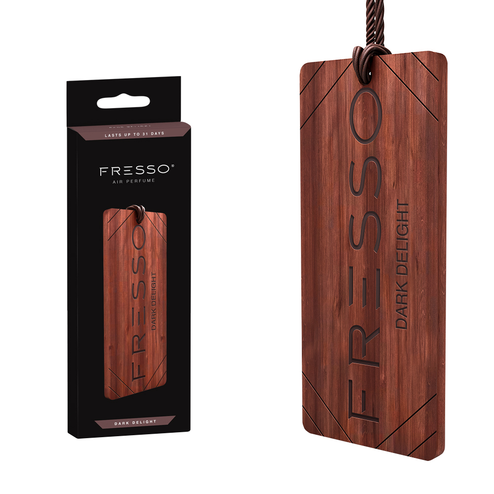 Fresso Dark Delight Wooden Hanger lógó fa illatosító