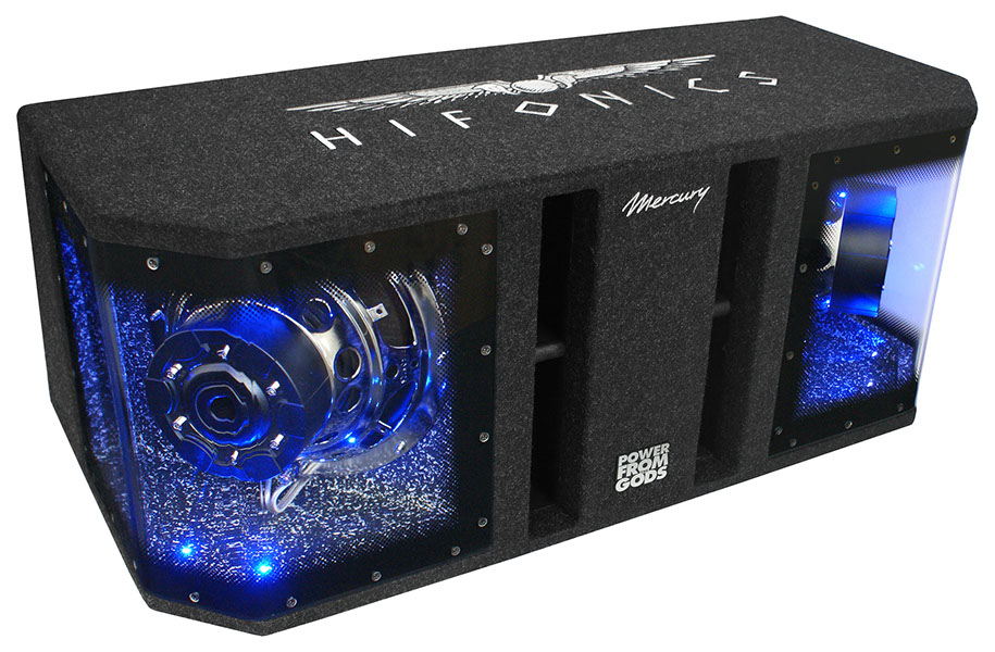 Hifonics MR10DUAL dupla subwoofer a boxban