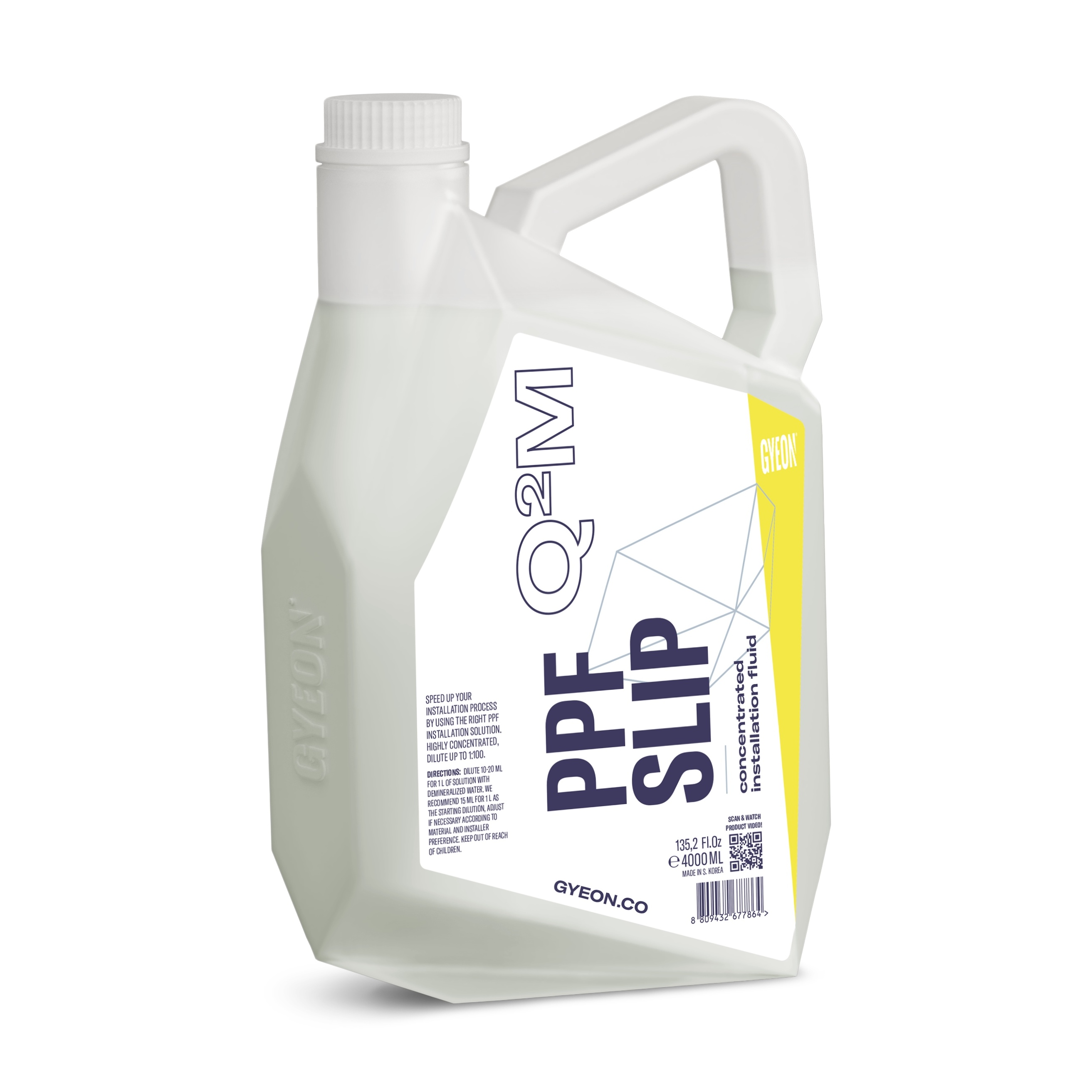 Gyeon Q2M PPF Slip kenőanyag PPF fóliák felhordásához (4 l)