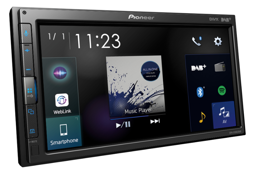 Pioneer SPH-EVO62DAB autórádió mechanika nélkül