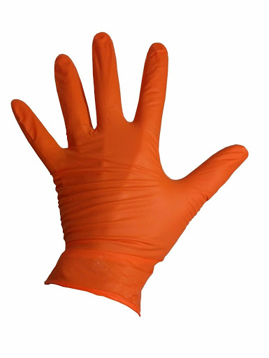 Black Mamba Orange Nitrile Glove - L vegyszerálló kesztyű