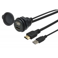 USB / HDMI aljzat kábellel