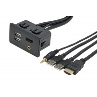 HDMI + 2x USB + JACK aljzat kábellel